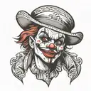 chola clown face tattoo design idea