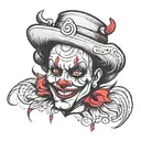 chola clown face tattoo design idea