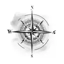 compass with native arrow tattoo design idea