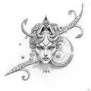 symbol jupiter tattoo design idea