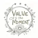 the value of the moment "now" faith in yourself strength of soul and will I can do everything I am strong Daisies Petersburg Kindness Heart Stars tattoo design idea