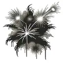 fireworks exploding tattoo design idea