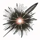 fireworks exploding tattoo design idea