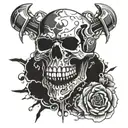 punisher scull decorated tattoo design idea