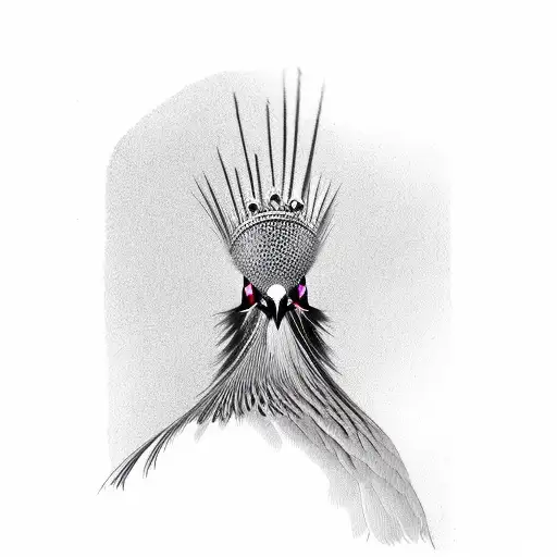 Victoria Crowned Pigeon tattoo design idea