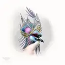 Victoria Crowned Pigeon tattoo design idea