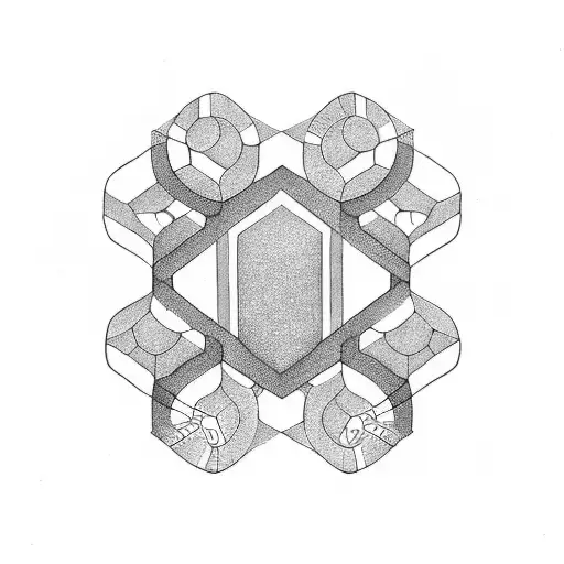 Hexagon within an octogon tattoo design idea