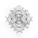 Hexagon within an octogon tattoo design idea