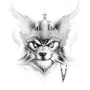 odin with raven tattoo design idea