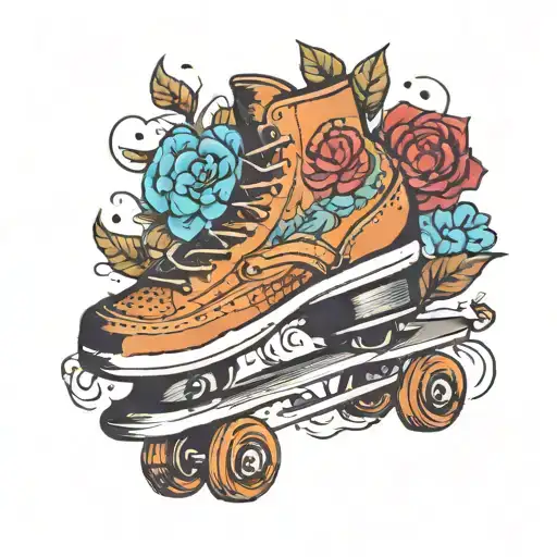 skate tattoo design idea