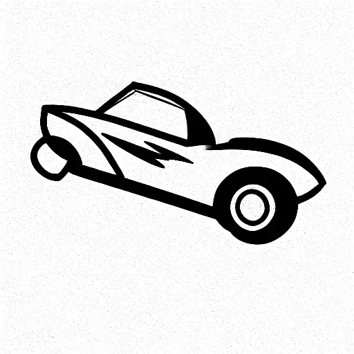 Minimalist "Lightning Mcqueen Bolt With 95" Tattoo Idea BlackInk AI