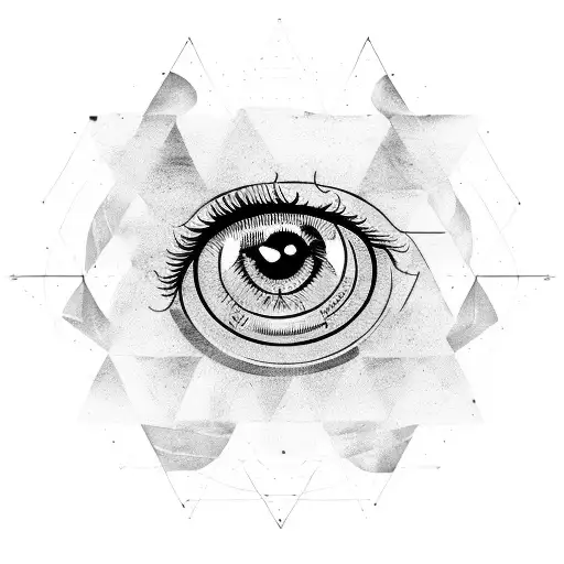 eye with birth chart around tattoo design idea