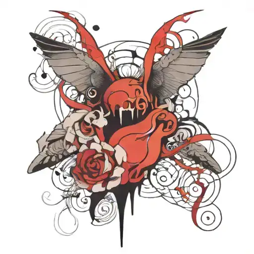 An abstract or surreal image representing the struggle and eventual rise could be a central element. You might depict a  tattoo design idea