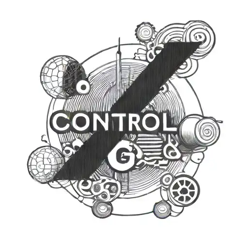 An economic graph shaped like a trampoline stamp that says "control tattoo design idea