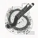 An economic graph shaped like a trampoline stamp that says "control tattoo design idea