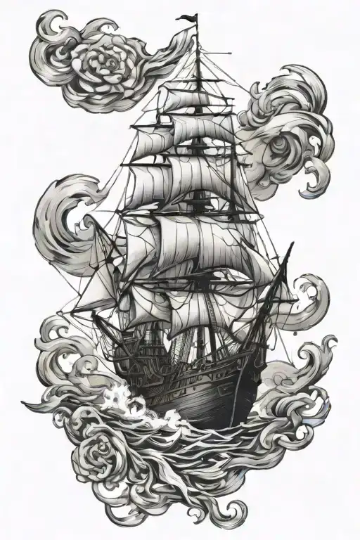 burn the ships tattoo design idea