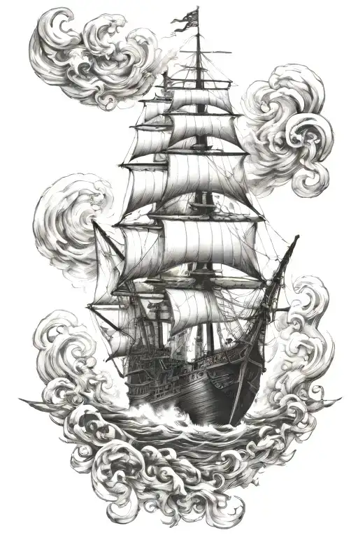 burn the ships tattoo design idea