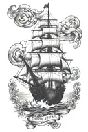 burn the ships simple  tattoo design idea