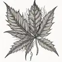 marijuana leaf morphing tattoo design idea