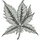 marijuana leaf morphing tattoo design idea
