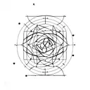 A minimalist tattoo of a graph with musical notes plotted as data points tattoo design idea