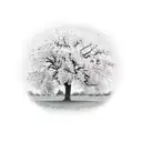 Apple tree tattoo design idea