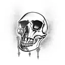 skull gears clown chains dope pipe tattoo design idea