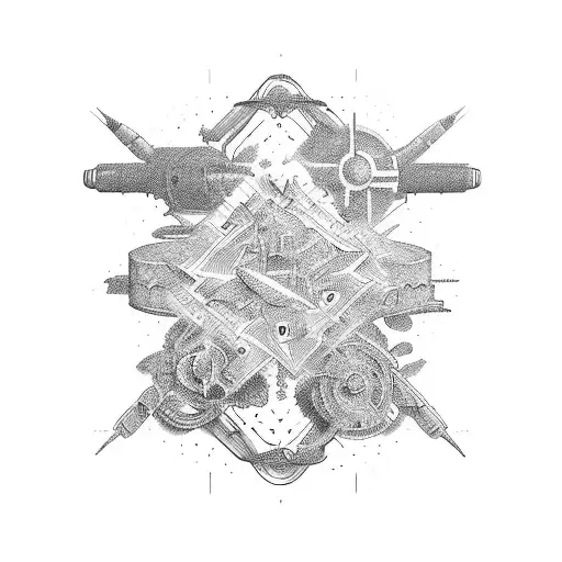 A & V forever together tattoo design idea