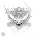 A & V forever together tattoo design idea