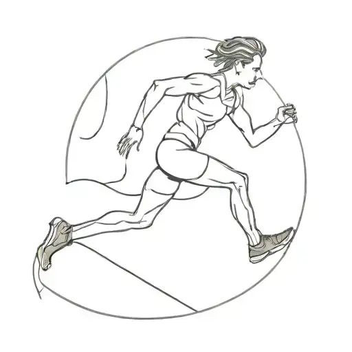 runner tattoo design idea
