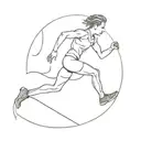 runner tattoo design idea
