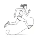 runner tattoo design idea