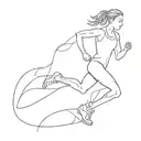 runner tattoo design idea