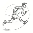 runner tattoo design idea