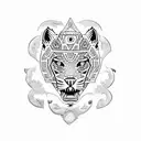 Aztec Jaguar  tattoo design idea