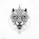 Aztec Jaguar  tattoo design idea