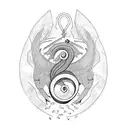 worm on a hook tattoo design idea