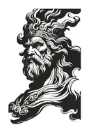 zeus god tattoo design idea