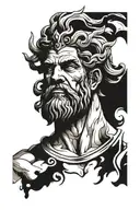 zeus god tattoo design idea