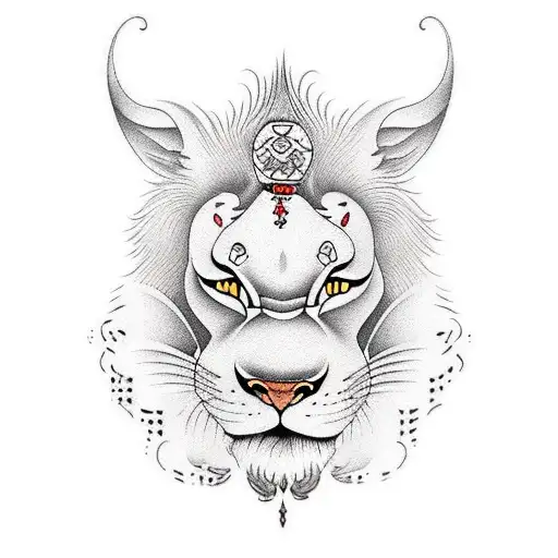 simba tattoo design idea