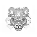 simba tattoo design idea