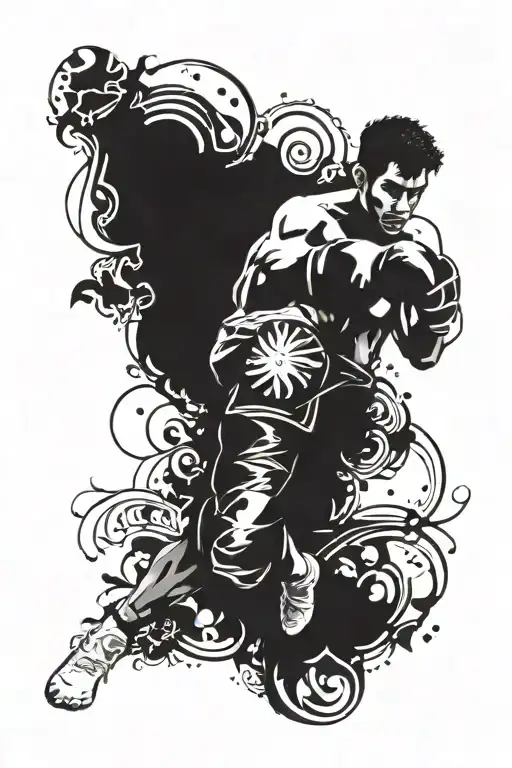 Kickboxing  tattoo design idea