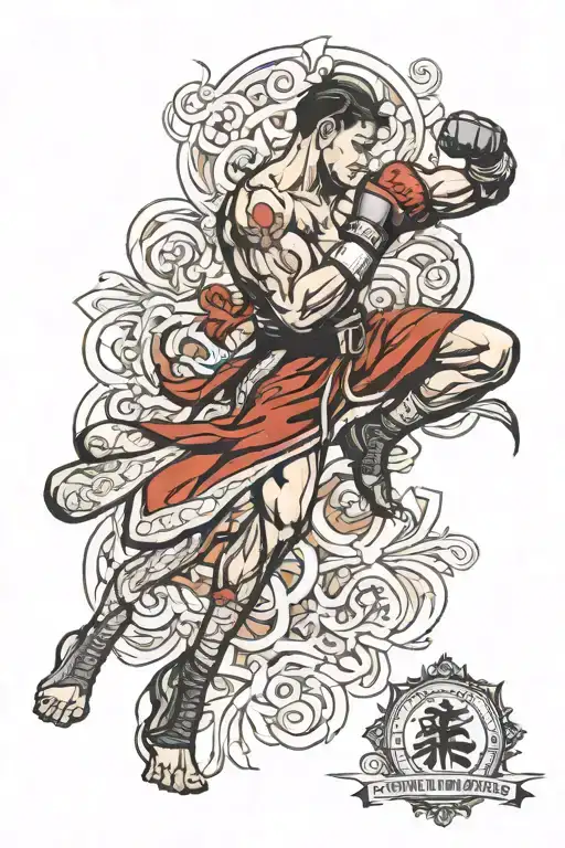 Kickboxing tattoo design idea