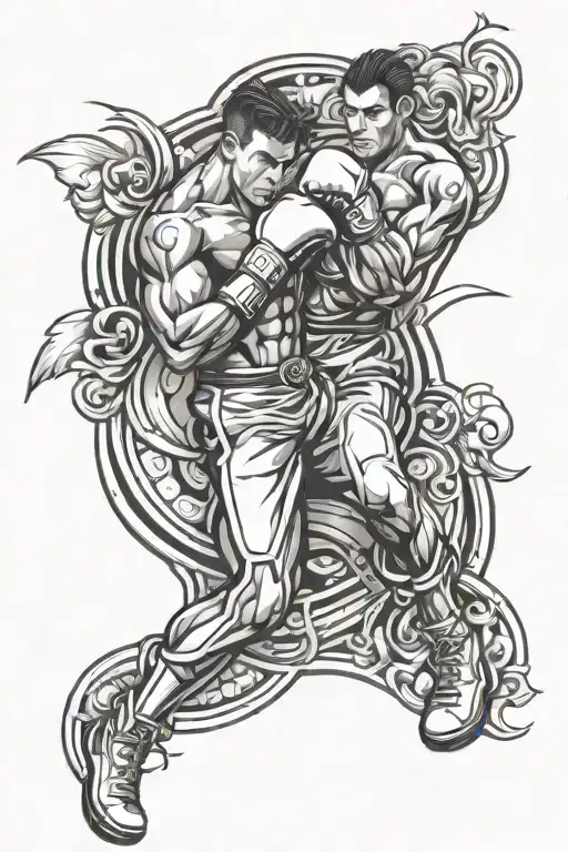 Kickboxing  tattoo design idea