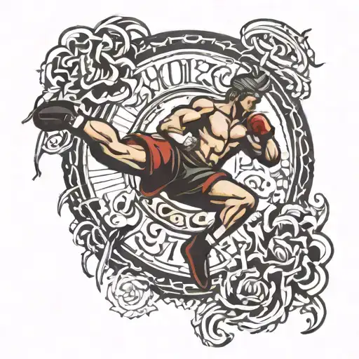 Kickboxing  tattoo design idea