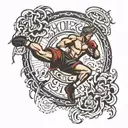 Kickboxing  tattoo design idea