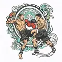 Kickboxing  tattoo design idea