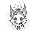 A crossover tattoo featuring characters from Gravity Falls and Hazbin Hotel in a dark and whimsical setting tattoo design idea