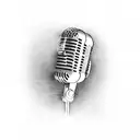 microphone  tattoo design idea