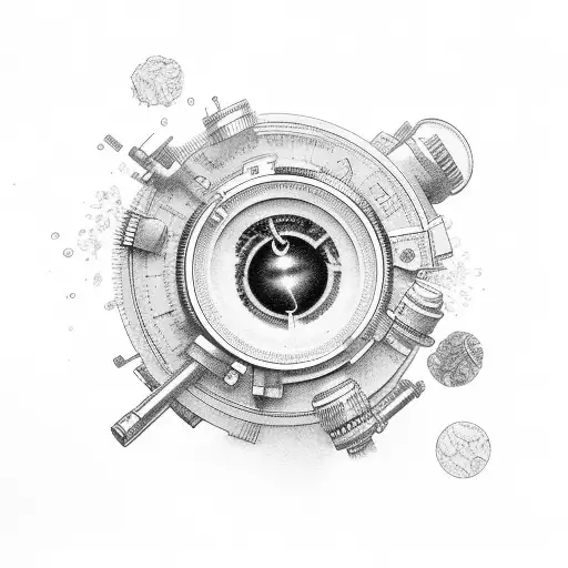 microscope tattoo design idea